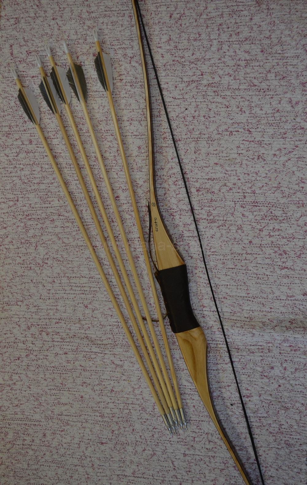 Luk Artemis + 5 tenkých drevených šípov