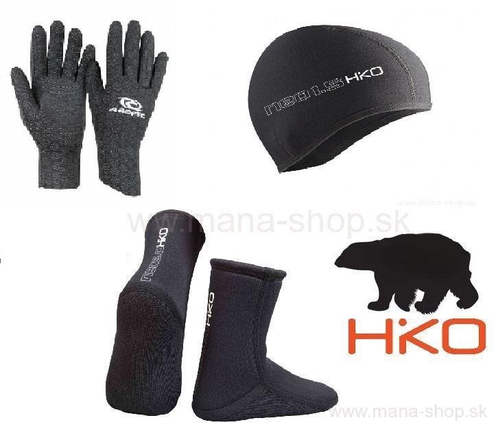 Čiapka NEO 1.5 + rukavice AROPEC ULTRASTRETCH 2 mm + ponožky NEO 3.0 HIKO
