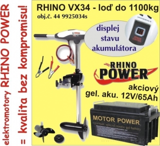 Rhino set VX-54 + akumulator 65Ah/12V