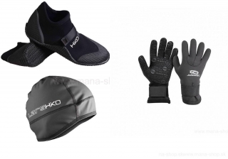 Topánky SNEAKER + rukavice AROPEC 3 mm + čiapka LARS HIKO