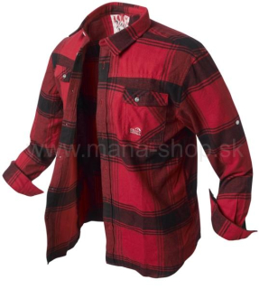 Košeľa s dlhým rukávom Banga červeno-čierna
