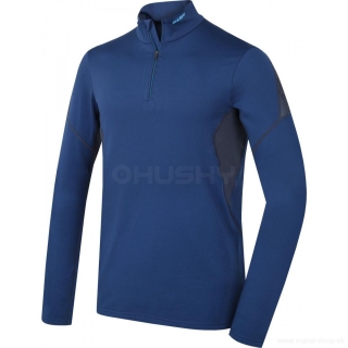 Pánske termo tričko s dlhým rukávom na zips ACTIVE WINTER modré HUSKY