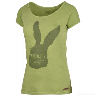 Dámske tričko RABBIT  Wildlife HUSKY zelené