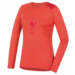 Dámske termo tričko SHEEP Merino dlhý rukáv NEW HUSKY oranžové