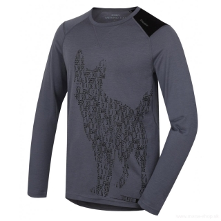 Pánske termo tričko DOG Merino dlhý rukáv NEW HUSKY šedé