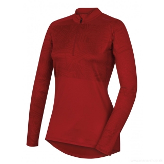 Dámske termo tričko s dlhým rukávom na zips ACTIVE WINTER červené HUSKY